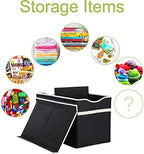 YOLOXO Toy Box Chest, Collapsible Sturdy Storage Bins with Lids, Extra Large Kids Toy Storage Organizer Boxes Bins Baskets for Kids, Boys, Girls, Nursery Room, Playroom, Closet (BLACK) - Image 6