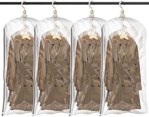 TAILI Hanging Vacuum Storage Bags Clothes, Coats, Jackets,4 Short by TAILI