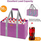 WONDAY RoseRed Foldable Utility Tote Bag, Reusable Grocery Bag - Image 4