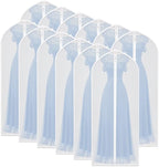 Dress Bags for Hanging Clothes (Set of 12) Breathable Suit Bag Covers with Zip Coat Covers for Closet Garment Bag for Wardrobe Storage and Travel Covers for Coats White - 24'' x 60'' by HomeClean