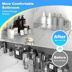 Clear Acrylic Shower Shelves, Adhesive Bathroom Caddy Organizer, 3-Pack - Image 3