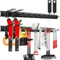 64 Inches Garage Tool Organizer Wall Mount, Tool Storage Rack Wall Mount, Heavy Duty Garden Wall Organizer System for Yard, garage and Shed, Tool Holder for Hanging Rake Snowboard Broom Mop by Unknown