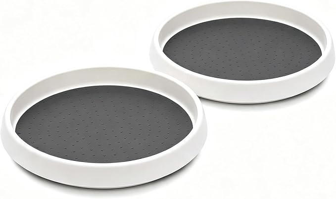 Lazy Susan Turntable Organizer 2 Pack - 10" Rotating Spice Rack Trays by P%C2%A0PRETIRENO