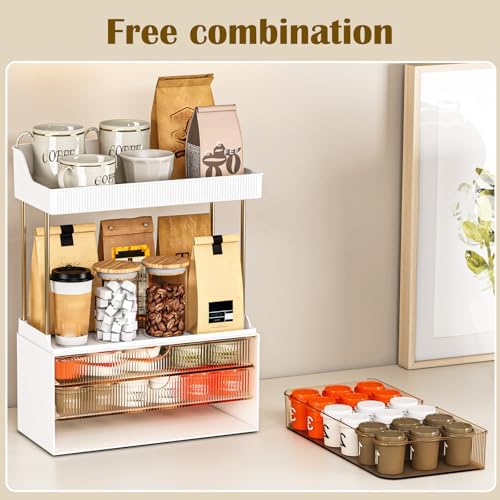 caktraie 3-Drawer 2-Tier Acrylic Makeup & Bathroom Vanity Organizer - Image 2