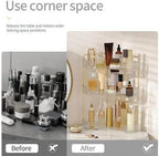 INVSSENE Corner Bathroom Countertop Organizer, Vanity Trays for Counter, Makeup Organizers, Perfume Tray, Kitchen Spice Rack, (Clear, 3 Tiers) - Image 3