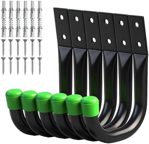 SWANLAKE Heavy Duty Garage Storage Utility Hooks, Utility Hooks for Garage Wall,Color Black (6PCS) by SWANLAKETOOLS