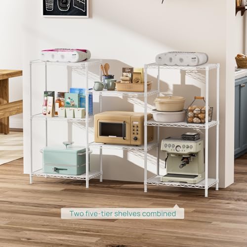 SINGAYE 4 Metal Shelves Wire Shelving Storage Shelf Adjustable Unit Pantry - Image 2