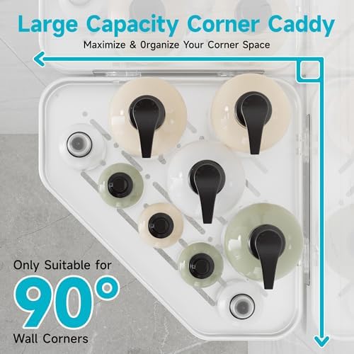 Veken Aluminum Corner Shower Caddy 4-Pack, Never Rust&Large Capacity, White - Image 4