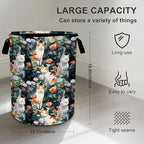 Cat Flowers Laundry Basket Storage Bin Foldable Laundry Hamper Clothes Storage Bucket Organizer 19.6x15.7 Inch For Laundry Room/Bedroom/Bathroom - Image 3