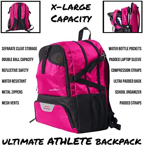 Athletico National Soccer Bag - Backpack for Soccer, Basketball & Football Includes Separate Cleat and Ball Holder - Image 3