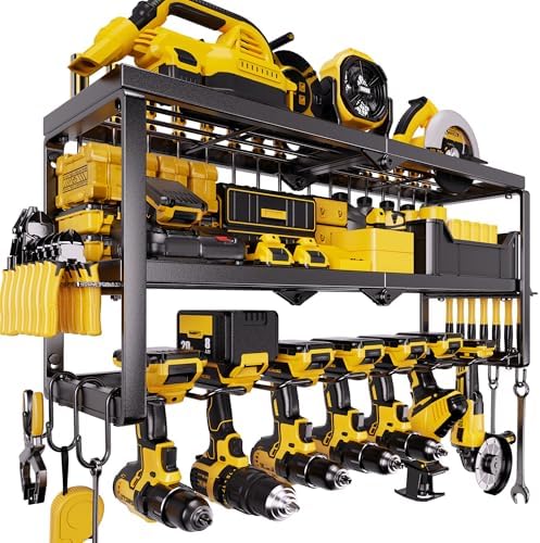 320lbs Power Tool Organizer Wall Mount with Charging Station Shelf by Amoowis