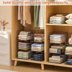 5-Tier Stackable Closet Storage Baskets, Closet Organizers and Storage Shelves, Foldable & Stackable Clothes Storage Bins for Closet System, Closet Shelf Organizer for Home,Black(Patent No. 30022416) - Image 5