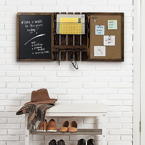 MyGift 3 Panel Wall Mounted Entryway Bulletin Board Combo Set - Image 7