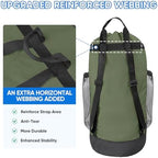 BALEINE 120L Laundry Bag Backpack, 900D Oxford Fabric Large Travel Laundry Bags with Shoulder Straps and 2 Mesh Pockets for College Dorm, Apartment, Laundromat (Green, 120L) - Image 3