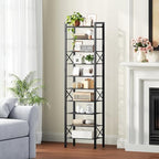 YATINEY 10-Tier Narrow Shoe Rack, Tall Shoe Rack for 10-20 Pairs, Slim Shoe Storage Organizer with Wooden Top, Space Saving, Metal Frame, for Entryway, Charcoal and Black SS68BC - Image 2