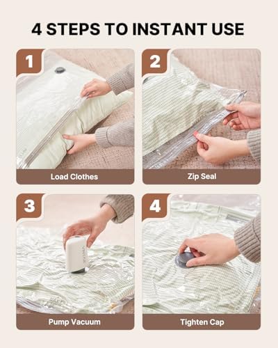 VINTAR 20 Pack Vacuum Seal Bags for Clothing Travel with Cordless Pump - Image 6