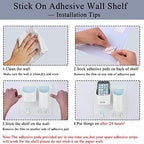 Bedside Shelf Organizer,Stick On Adhesive Wall Mounted Floating Shelf Holder for Phone,Headset,Remote-Good for Home,Dorm,Bedroom(Vertical Type/Black) - Image 3