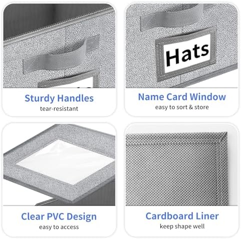 Stackable Hat Storage for Baseball Caps - Hat Organizer with Clear Window - Image 3