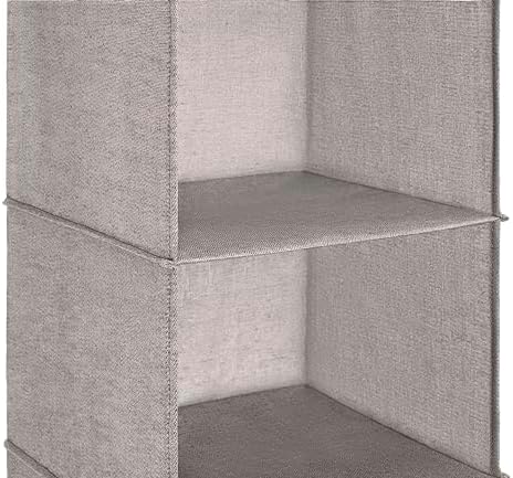Whitmor Hanging Accessory Shelves - 6 Section Closet Organizer - Light Grey - Image 5