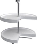 Rev-A-Shelf 2 Tier Pie-Cut Plastic Lazy Susan for Corner Base Cabinets, 24" by Rev-A-Shelf