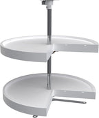 Rev-A-Shelf 2 Tier Pie-Cut Plastic Lazy Susan for Corner Base Cabinets, 24" by Rev-A-Shelf