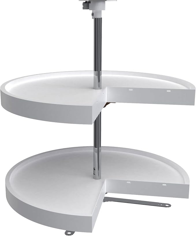 Rev-A-Shelf 2 Tier Pie-Cut Plastic Lazy Susan for Corner Base Cabinets, 24" by Rev-A-Shelf