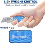 Sheffield Lock Back Utility Knife 3 Pack with 10 Utility Knife Blades - Image 4