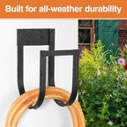 Garden Hose Holder Wall Mount - Metal Water Hose Hanger for Outside, Durable Hook for Garden, Garage, or Yard Storage - Image 6