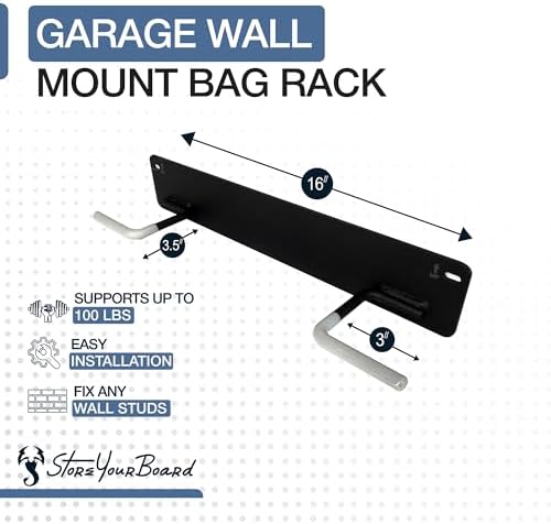 StoreYourBoard Wall Mount Golf Bag Storage Rack, Capacity for 2 Golf Bags - Image 3