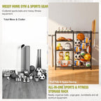 Garage Ball Storage Rack, Sports Equipment Organizer for Gear and Toys - Image 4