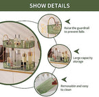 Akinbas 2 Tier Bathroom Organizer Countertop Makeup Perfume Tray Skincare Organizer for Bathroom Dresser Vanity (Green) - Image 6