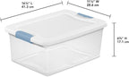 Sterilite Latching Box with Lids for Home and Office, 15 Quart, 48-Pack | Heavy-Duty and Stackable Plastic Containers with Latches for Closet, Cabinet, Bedroom, Bathroom and Dorm Room Organization - Image 2