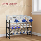 Tajsoon Expandable Shoe Rack for Closet 3 Tier, 28“-41“Stackable, Black - Image 6