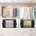 90L Large Storage Bags, 3 Pack Clothes Storage Bins Closet Organizers | Foldable Storage Containers, with Reinforced Handle, for Clothing, Blanket, Comforters, Bed Sheets, Pillows and Toys - Image 6
