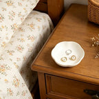 Ceramic Jewelry Tray, Ring Holder Floral Trinket Bowl for Women - Image 3