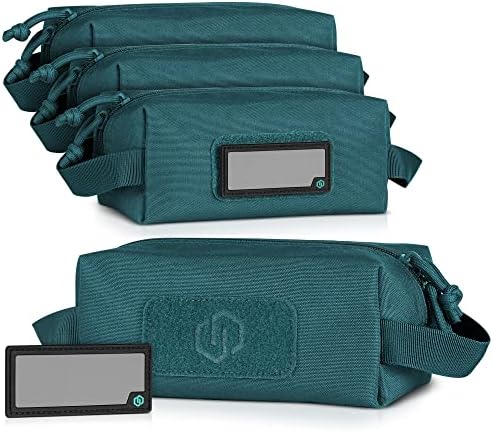Savior Equipment Loose Sacs 4-Pack Tactical Ammo Pouch Firearm Ammunition Carrier Bag, ID Patches Included, Rifle Carbine Pistol Revolver Ammos Case Shooting Range Gear by SaviorEquipment
