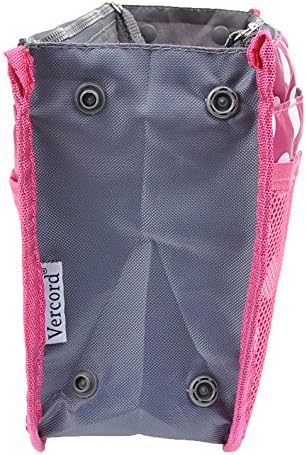 Vercord Purse Organizer Insert for Handbags Bag Organizers Inside Tote Pocketbook Women Nurse Nylon 13 Pockets Rose Dot Medium - Image 4