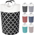 Large Laundry Basket, 115L Tall Collapsible Hamper with Handles, Black by Fabspace