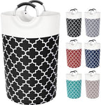 Large Laundry Basket, 115L Tall Collapsible Hamper with Handles, Black by Fabspace