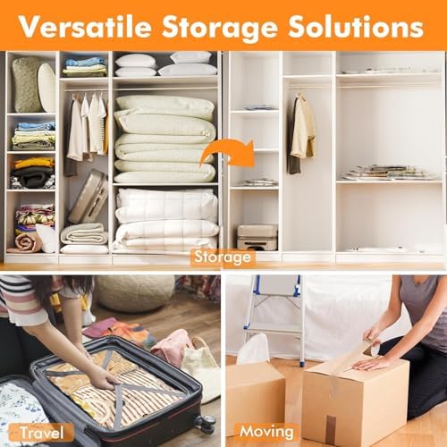 GONGSHI Vacuum Storage Bags with Electric Pump, 10-Pack, Large | Ideal for Comforters, Blankets, Bedding and Bulky Clothing; Great for Closet Organization, Seasonal Storage and Moving - Image 4