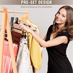 HUITEM 4 Pack 6-Tier Space Saving Pant Hangers, Anti-Slip, Lightweight, Stainless Steel, Black, 6 Pairs Jeans Hangers - Image 4
