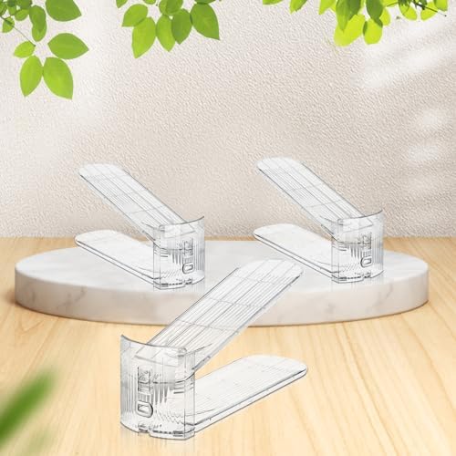 FENRUNXU Shoe Slots Organizer for Closet,6 Pack Shoe Stacker Shoe Rack Organizer for Closet Space Saver Storage Shoe Holder Organization(Transparent) - Image 2