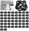 3-H Broom Holder Wall Mount 50 Pack, Stainless Steel Mop Hanger with Screws by 3-H