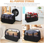 Collapsible Laundry Baskets with Easy Carry Handles, 95L Clothes Hamper for Storage, Foldable Laundry Basket Tear-proof, Large Pop Up Hampers for Laundry, Bedroom, Bathroom, Dorm Black - Image 7
