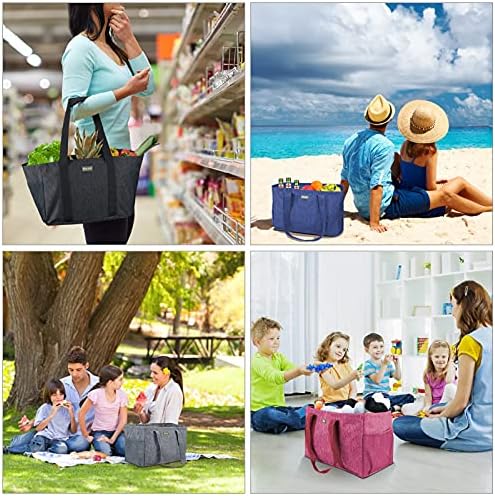 BALEINE Soft 9 Gallon Extra Large Utility Tote, Foldable Reusable Storage Bag (Charcoal Black) - Image 6
