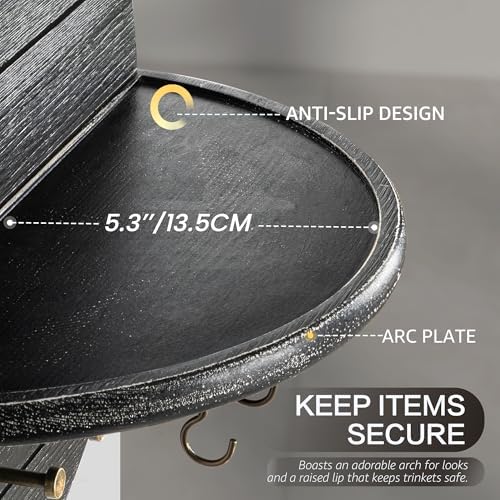 Rebee Vision Round Key Holder Wall Mount for Keys & Sunglasses, Old Black - Image 5