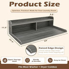 Royxen Laundry Countertop with 2-Tier Shelf Universal Fit, Washer and Dryer Countertop with Storage Space, Shelf Height 11.5 Inches, Solid Wood Core, Eucalyptus - Image 2