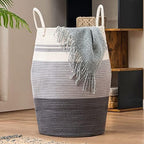Extra Large Laundry Hamper Basket 105L Woven Blanket Basket, Grey by Fionasmagic