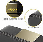 SANZIE Leather Tray Desktop Storage, Trinket Catchall Tray (Black) - Image 4