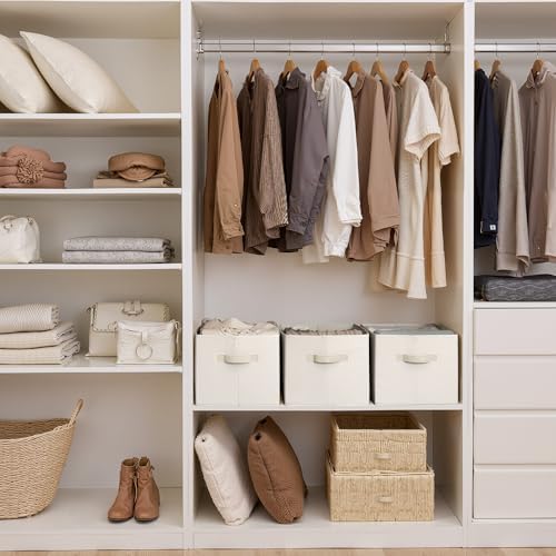 StorageWorks Closet Storage Bins, Beige, Extra Large, 3-Pack - Image 3